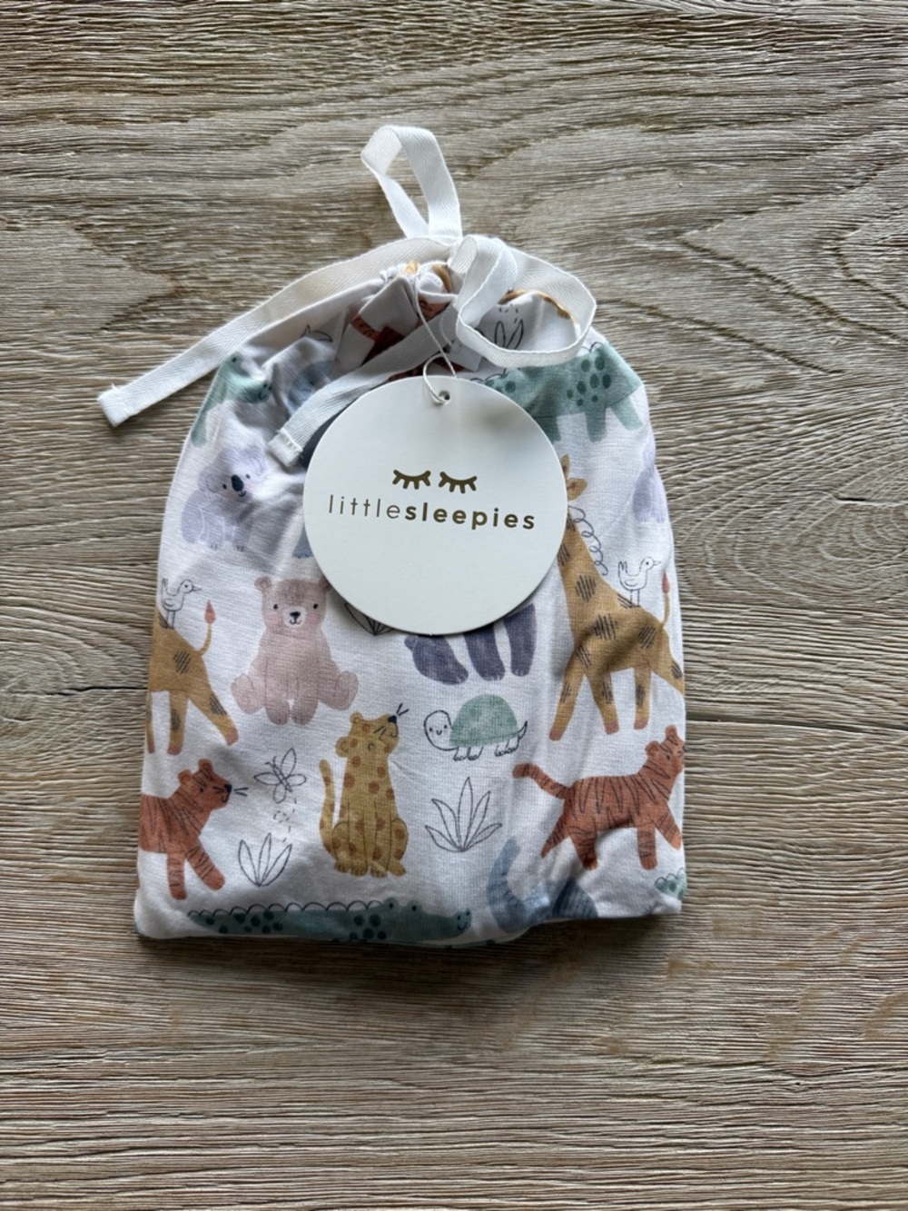 Little Sleepies Animal safari zippy 0-3 months NWT